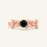 Lock Link Ring (Black Spinel) by Elate - Love Estella