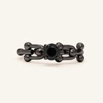 Lock Link Ring (Black Spinel) by Elate - Love Estella