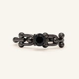 Lock Link Ring (Black Spinel) by Elate - Love Estella