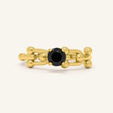 Lock Link Ring (Black Spinel) by Elate - Love Estella