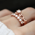 Lock Link Ring (White Moissanite) by Elate - Love Estella