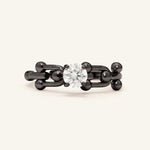 Lock Link Ring (White Moissanite) by Elate - Love Estella