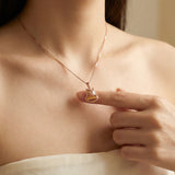 Lucky Cat Necklace, Citrine