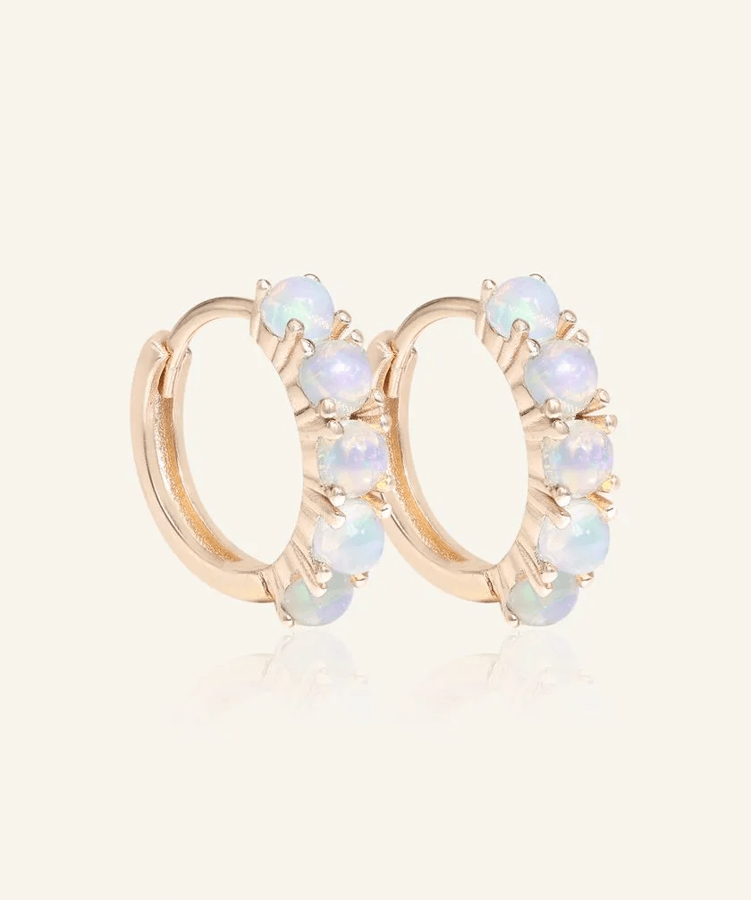 Lumi Opal Hoops - Love Estella