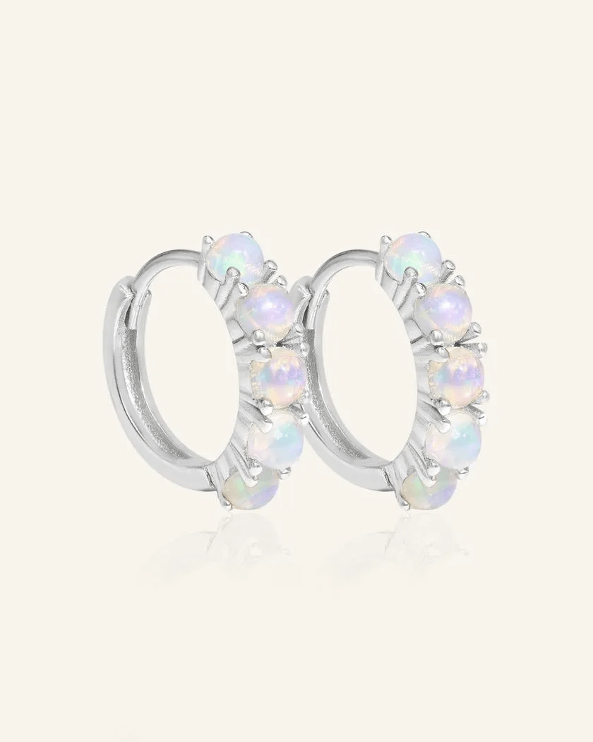 Lumi Opal Hoops - Love Estella
