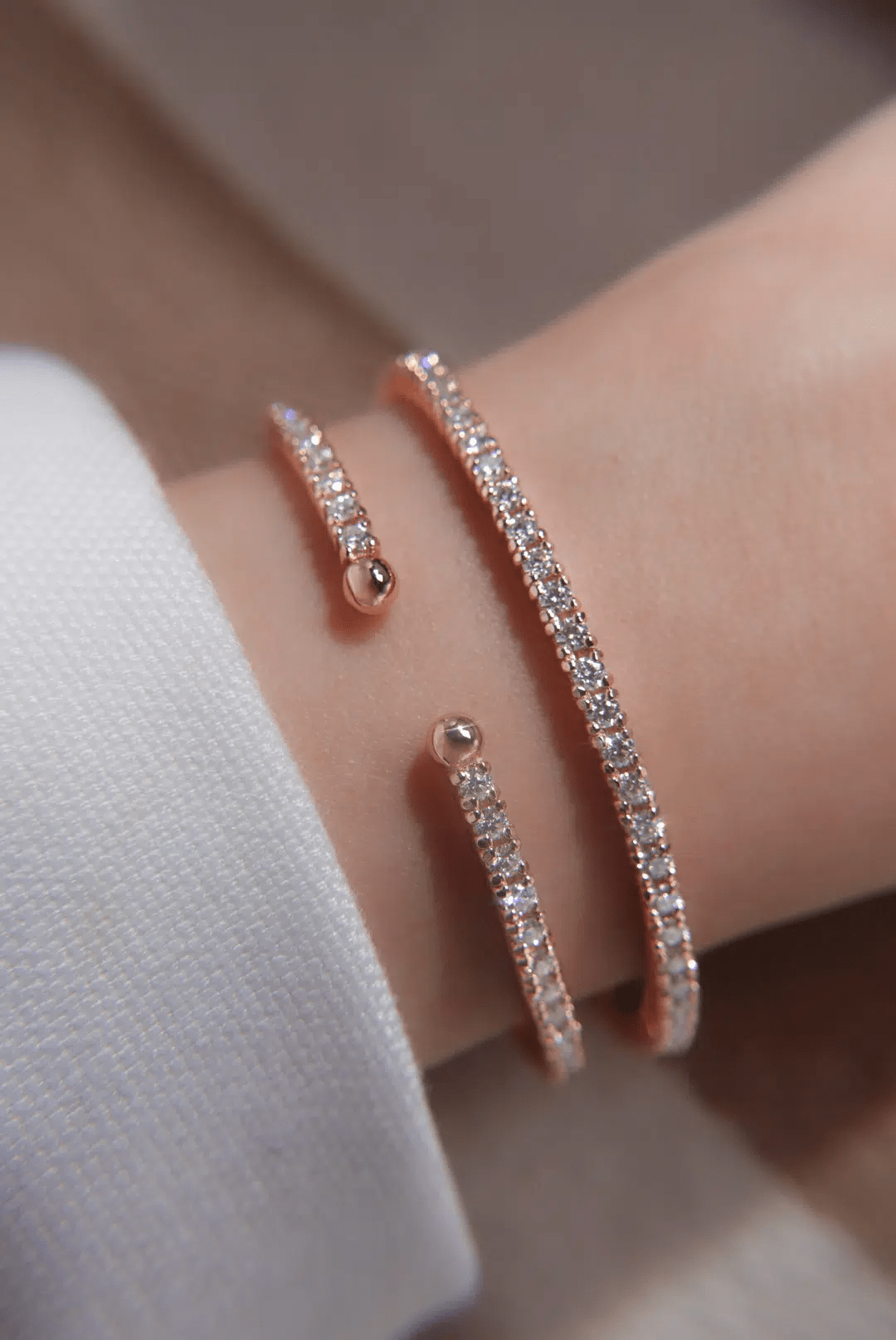 Lumina Moissanite Cuff by Elate - Love Estella
