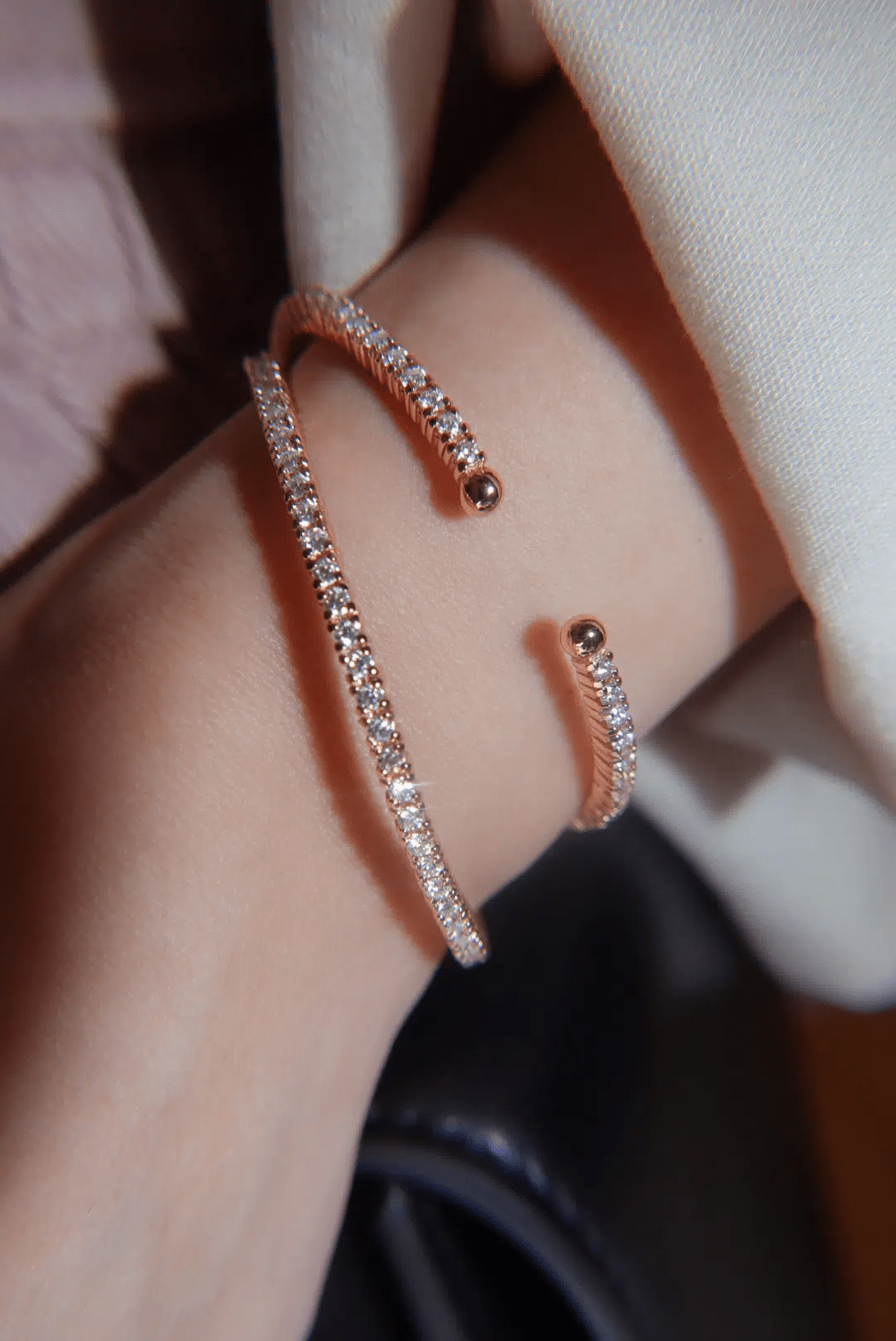 Lumina Moissanite Cuff by Elate - Love Estella
