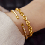 Lumina Moissanite Cuff by Elate - Love Estella