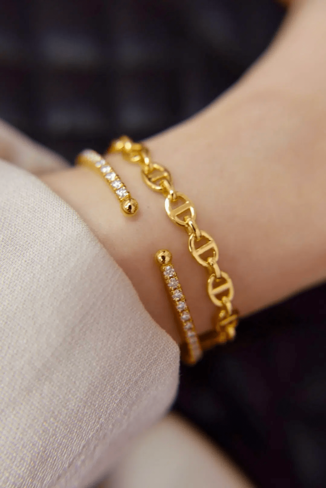 Lumina Moissanite Cuff by Elate - Love Estella