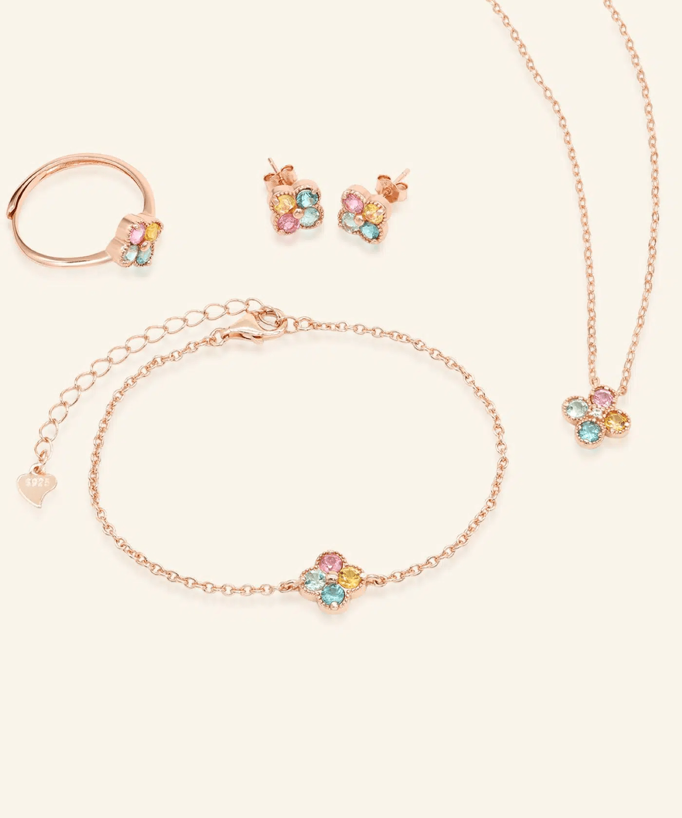 Macaron Tourmaline Clover Set - Love Estella