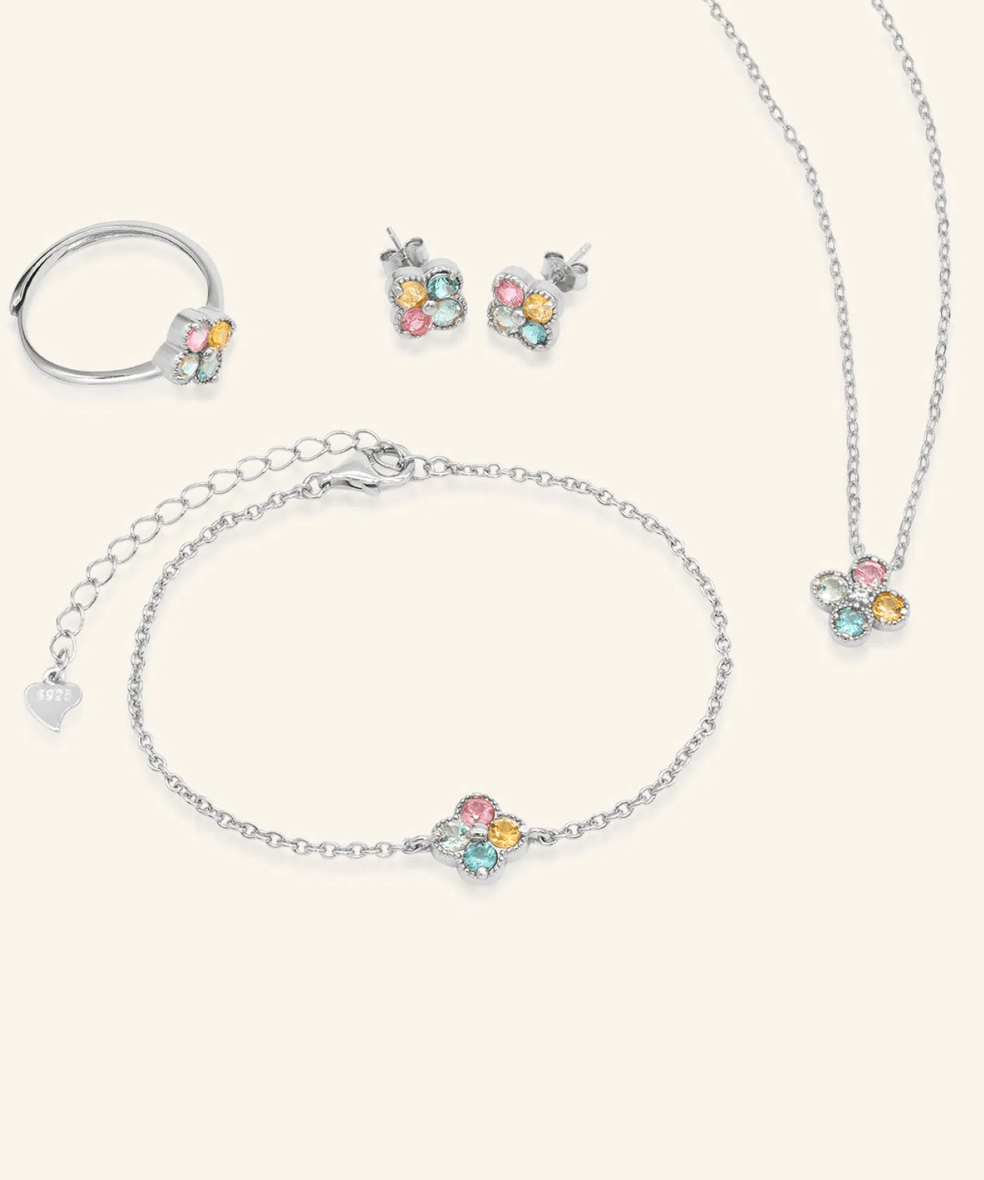 Macaron Tourmaline Clover Set - Love Estella