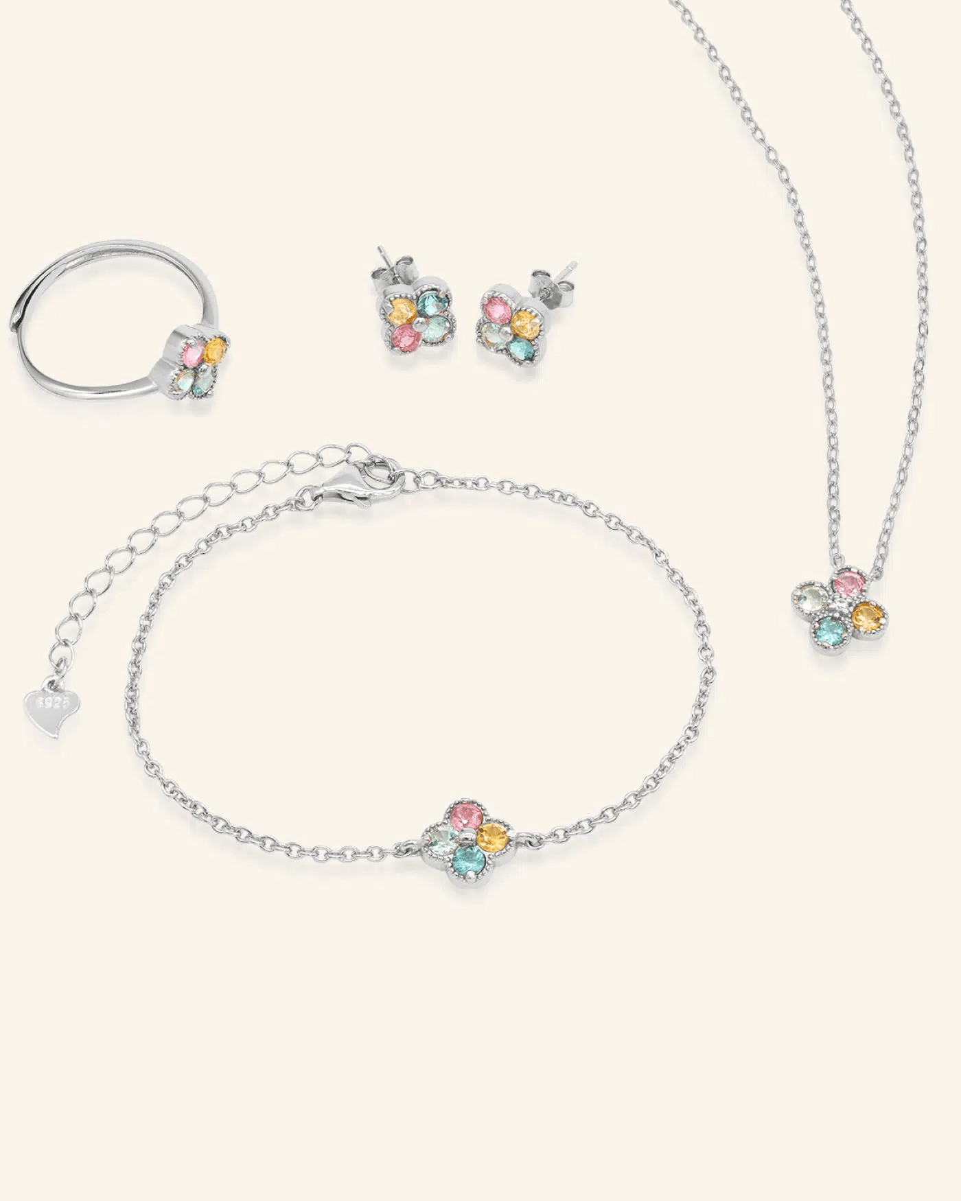 Macaron Tourmaline Clover Set - Love Estella