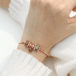 Mahjong Cuff (Red & Green Agate) - Love Estella