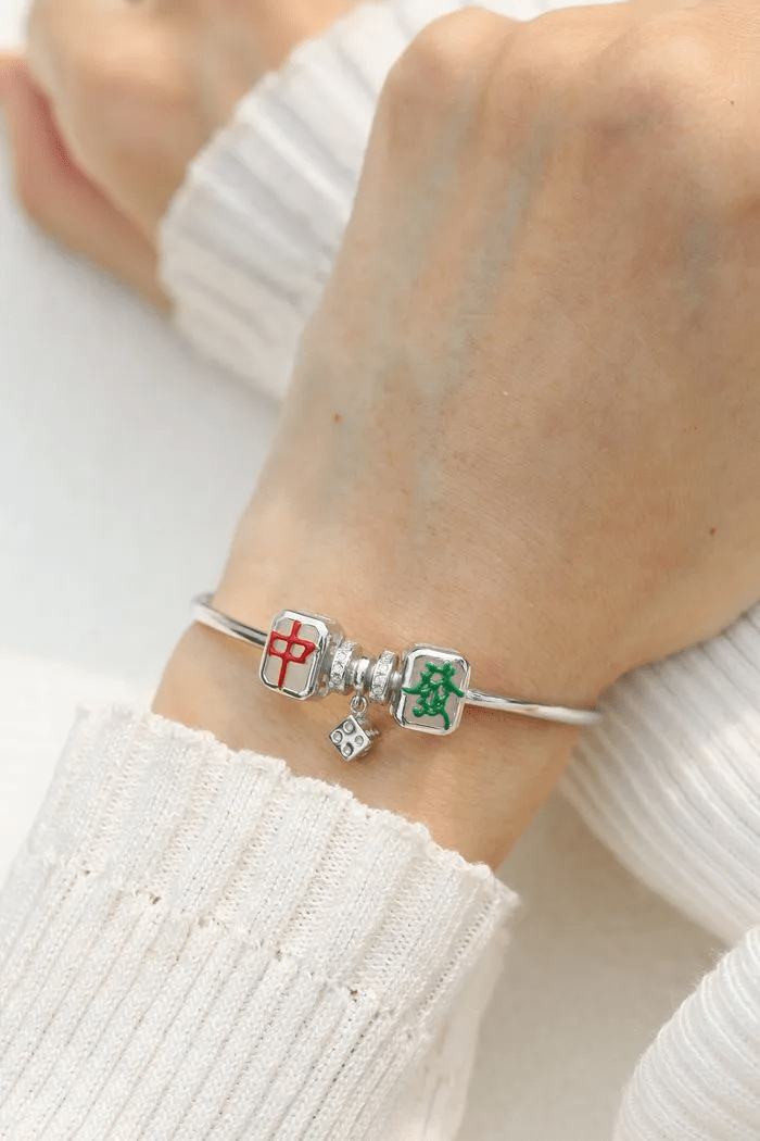 Mahjong Cuff (White Jade) - Love Estella