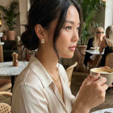 Mahjong Studs (White Topaz) - Love Estella