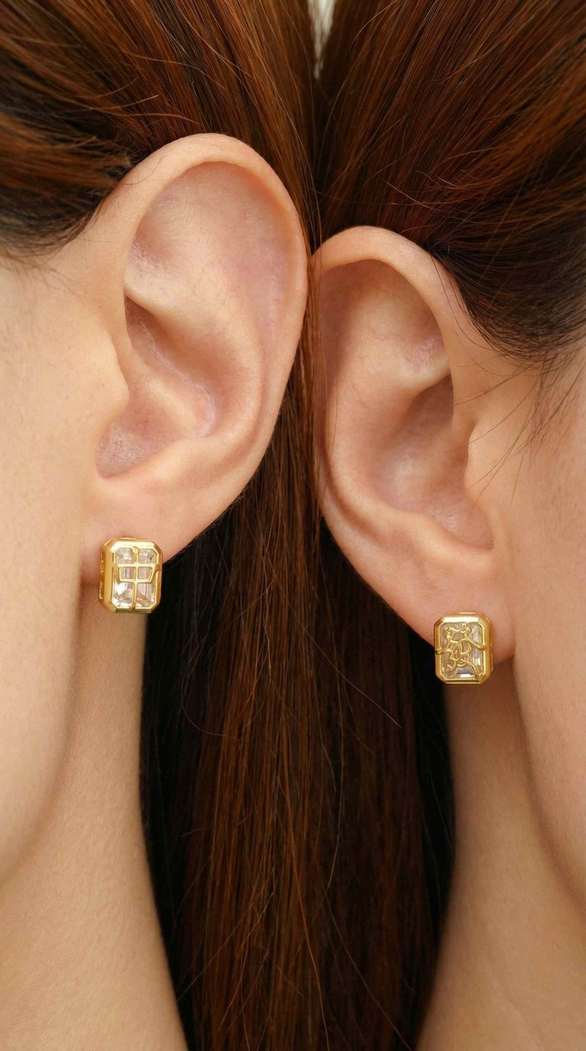 Mahjong Studs (White Topaz) - Love Estella