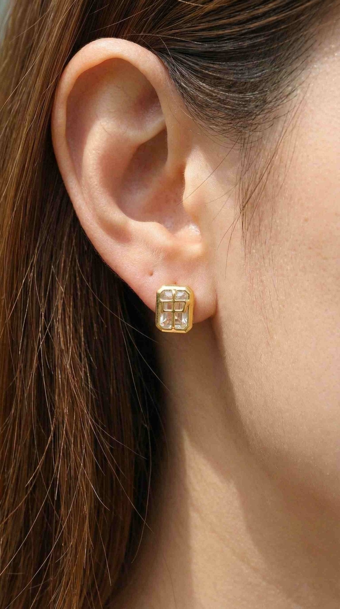 Mahjong Studs (White Topaz) - Love Estella