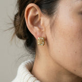 Mahjong Studs (White Topaz)