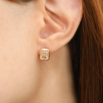 Mahjong Studs (White Topaz) - Love Estella