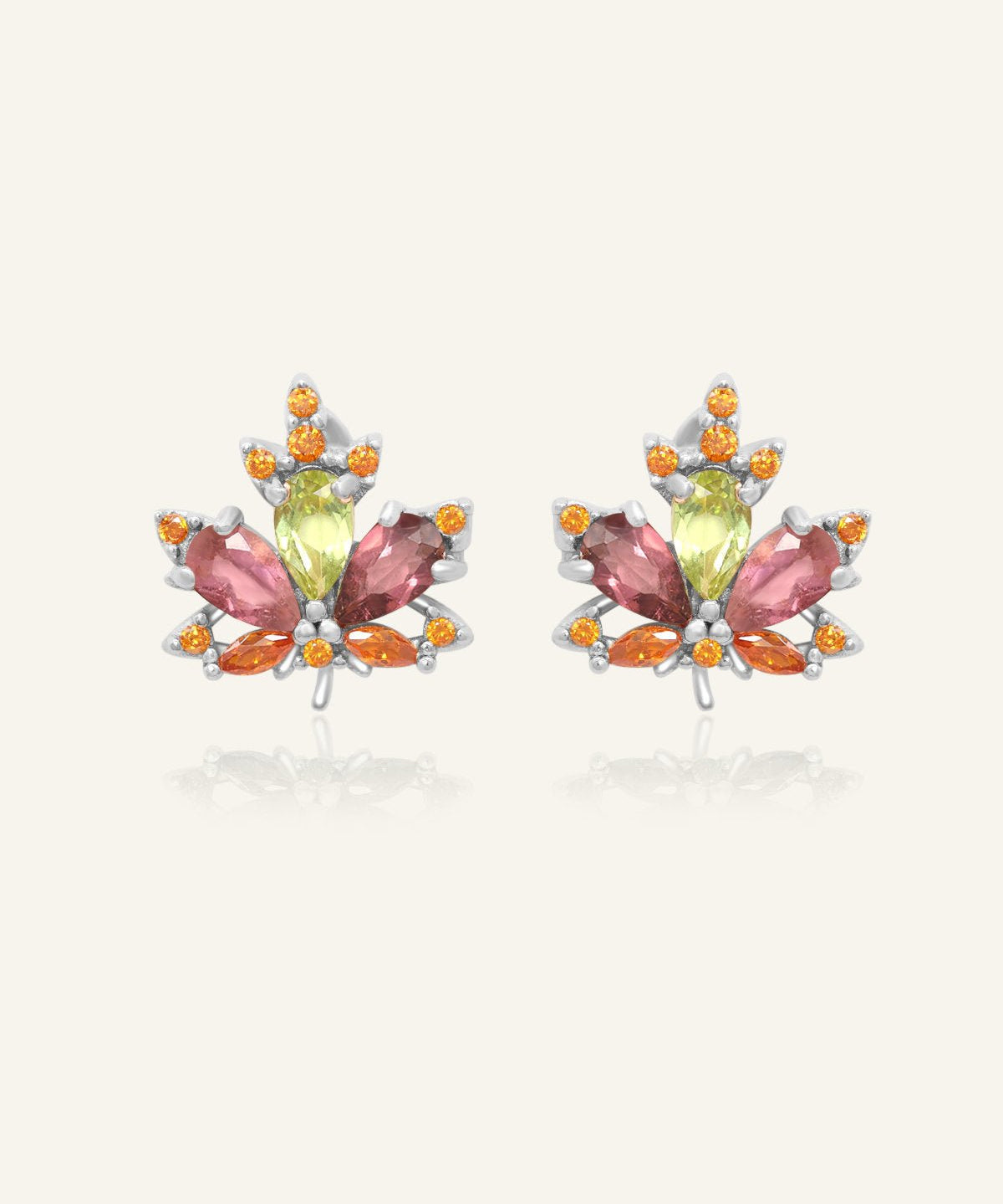 Maple Studs (Rosé Leaf) - Love Estella