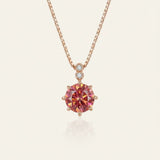 Mila Moissanite Necklace (1 Carat), Sunset Rose