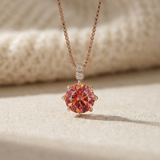 Mila Moissanite Necklace (1 Carat), Sunset Rose