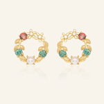 Mistletoe Wreath Studs - Love Estella