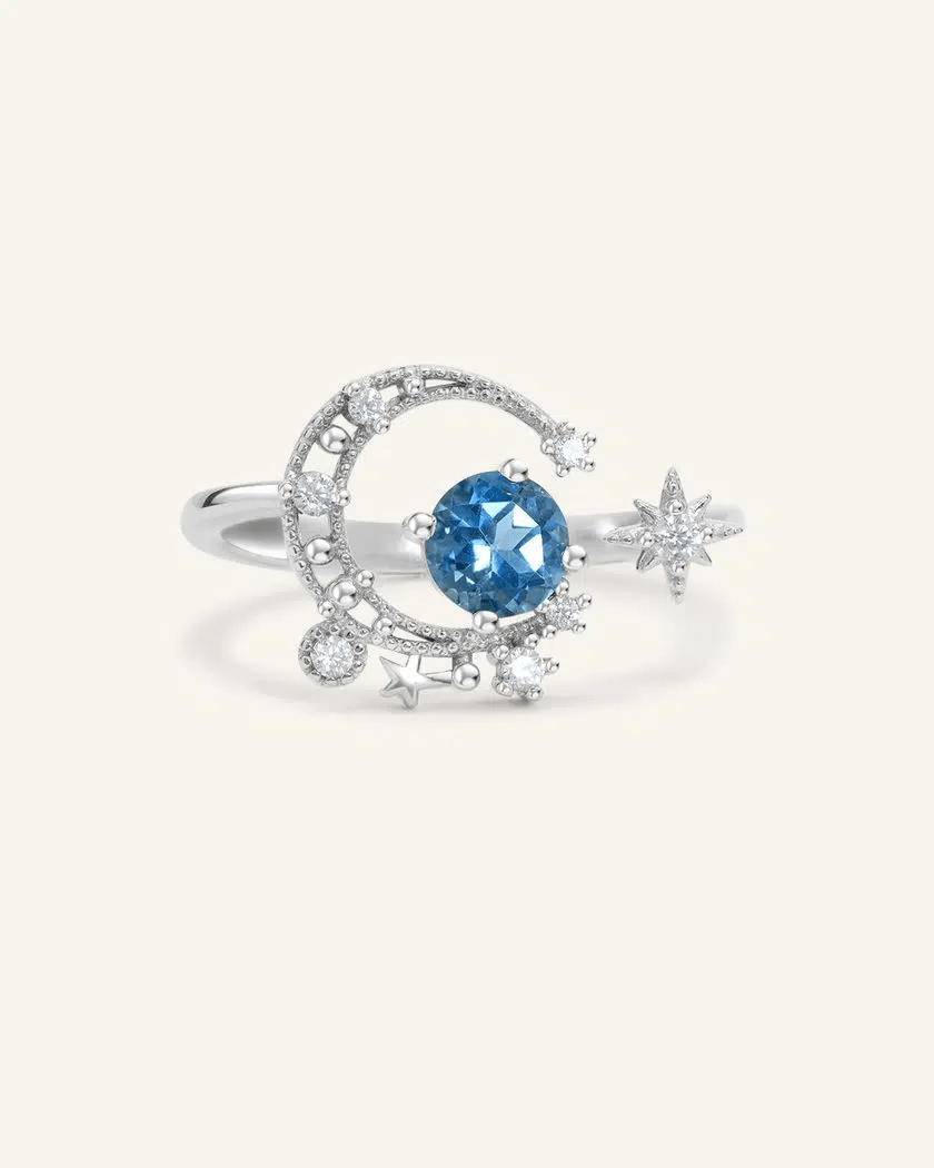 Once in a Blue Moon Ring - Love Estella