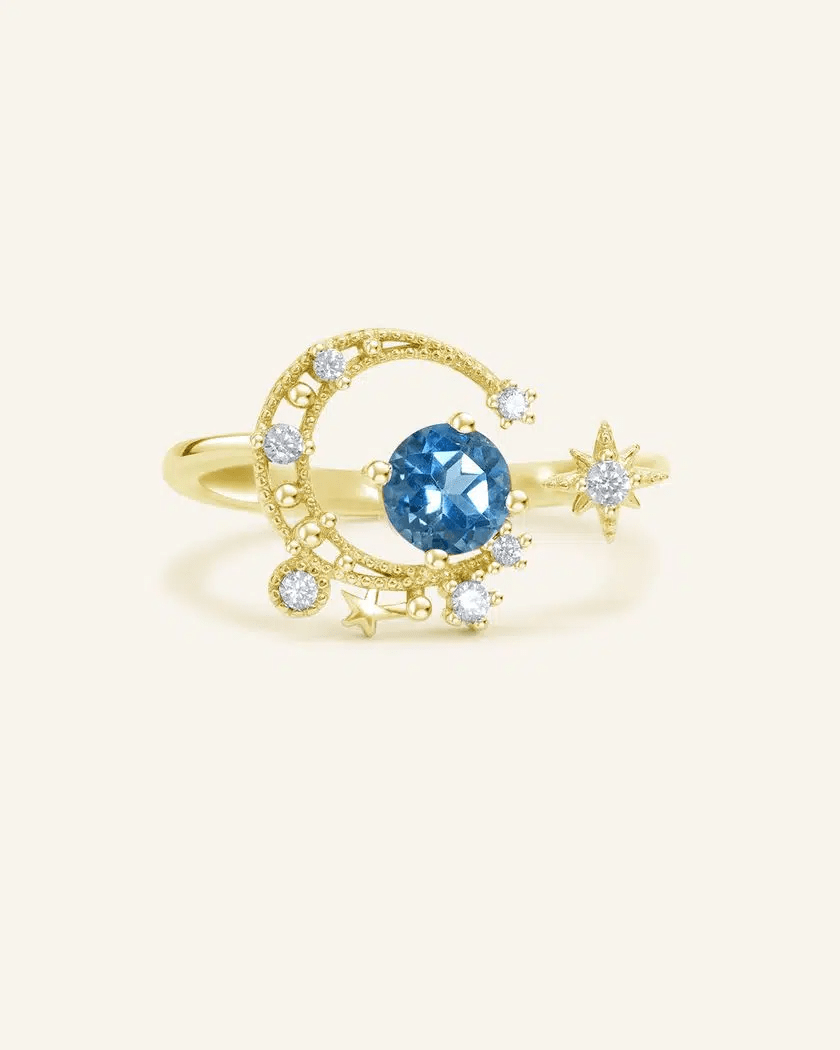 Once in a Blue Moon Ring - Love Estella
