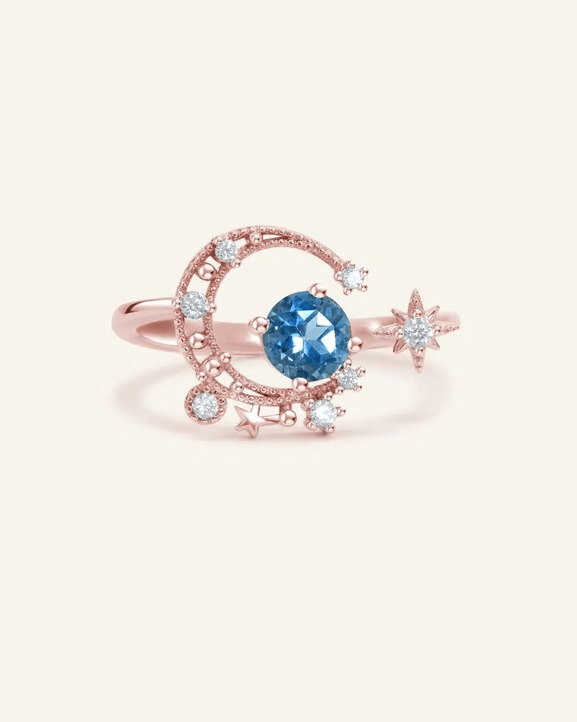 Once in a Blue Moon Ring - Love Estella