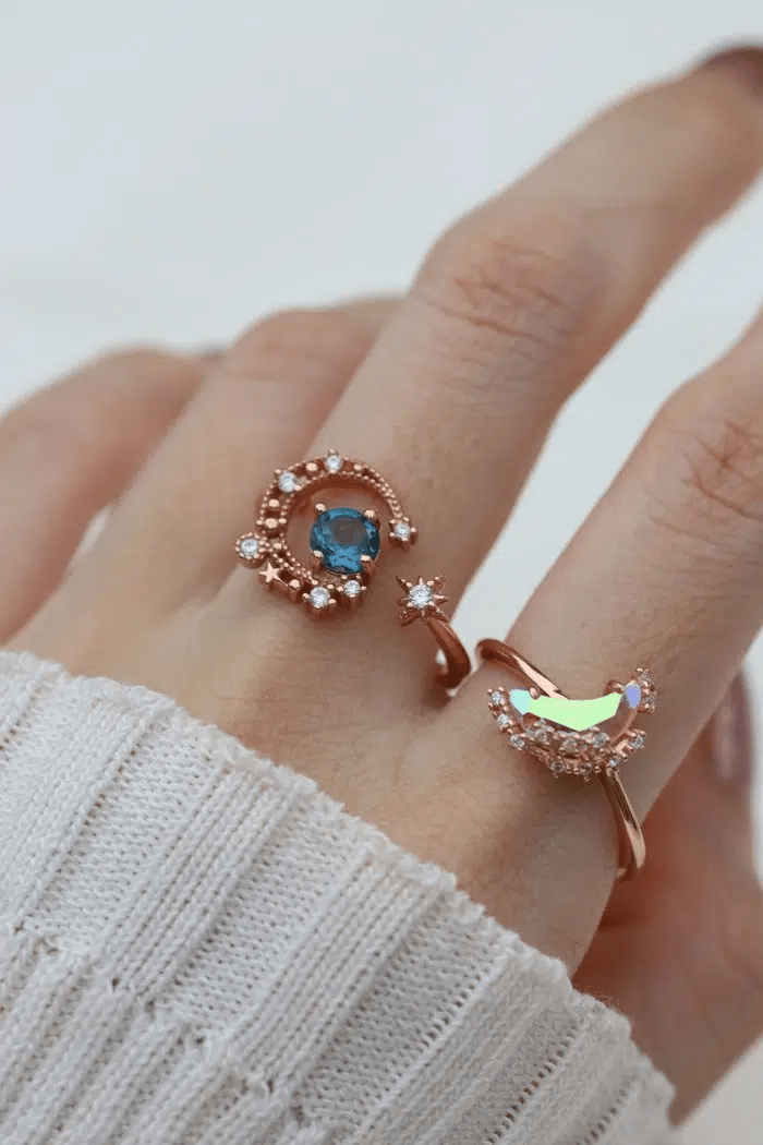 Once in a Blue Moon Ring - Love Estella