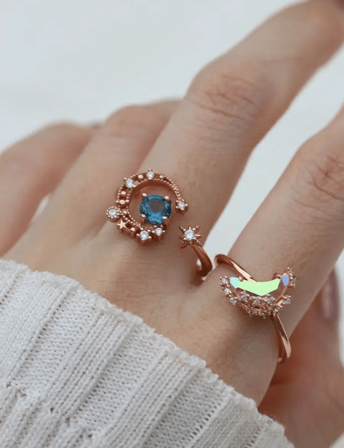 Once in a Blue Moon Ring - Love Estella