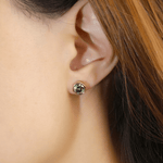 One Carat Green Moissanite Bezel Studs - Love Estella