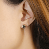One Carat Green Moissanite Bezel Studs - Love Estella