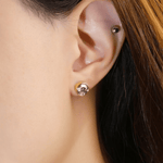 One Carat Gunmetal Grey Moissanite Bezel Studs - Love Estella