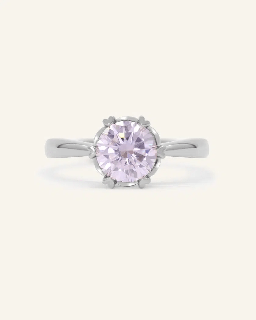 One Carat Lilac Moissanite Ring - Love Estella