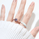 One Carat Lilac Moissanite Ring - Love Estella