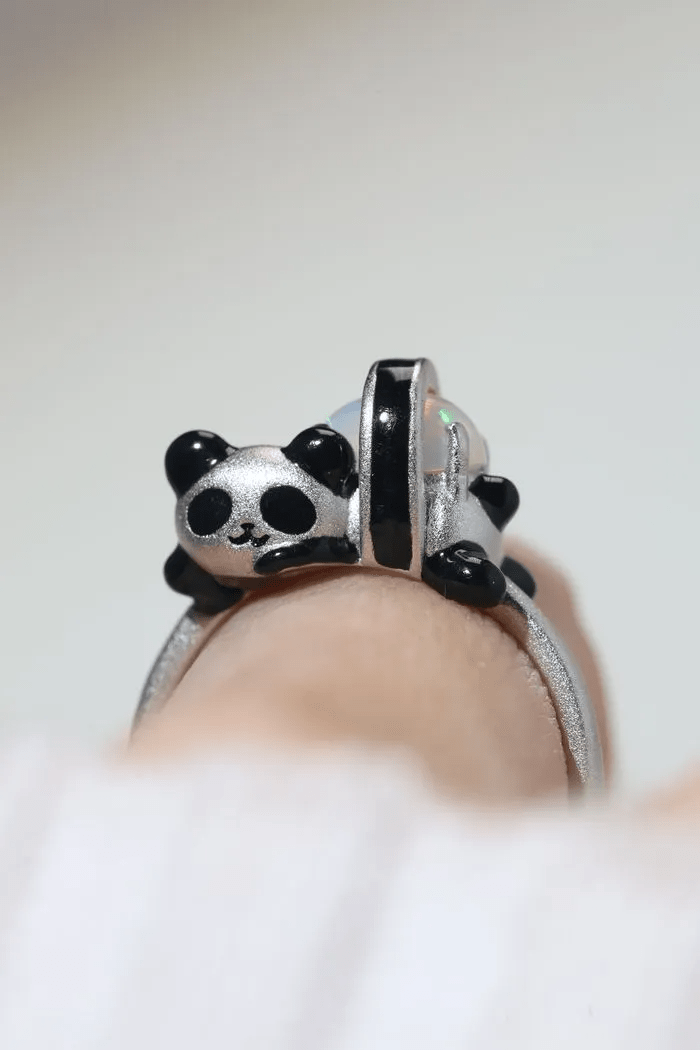 Panda Sushi Roll Ring (Opal) - Love Estella