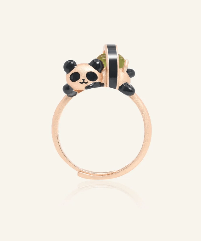 Panda Sushi Roll Ring (Peridot) - Love Estella