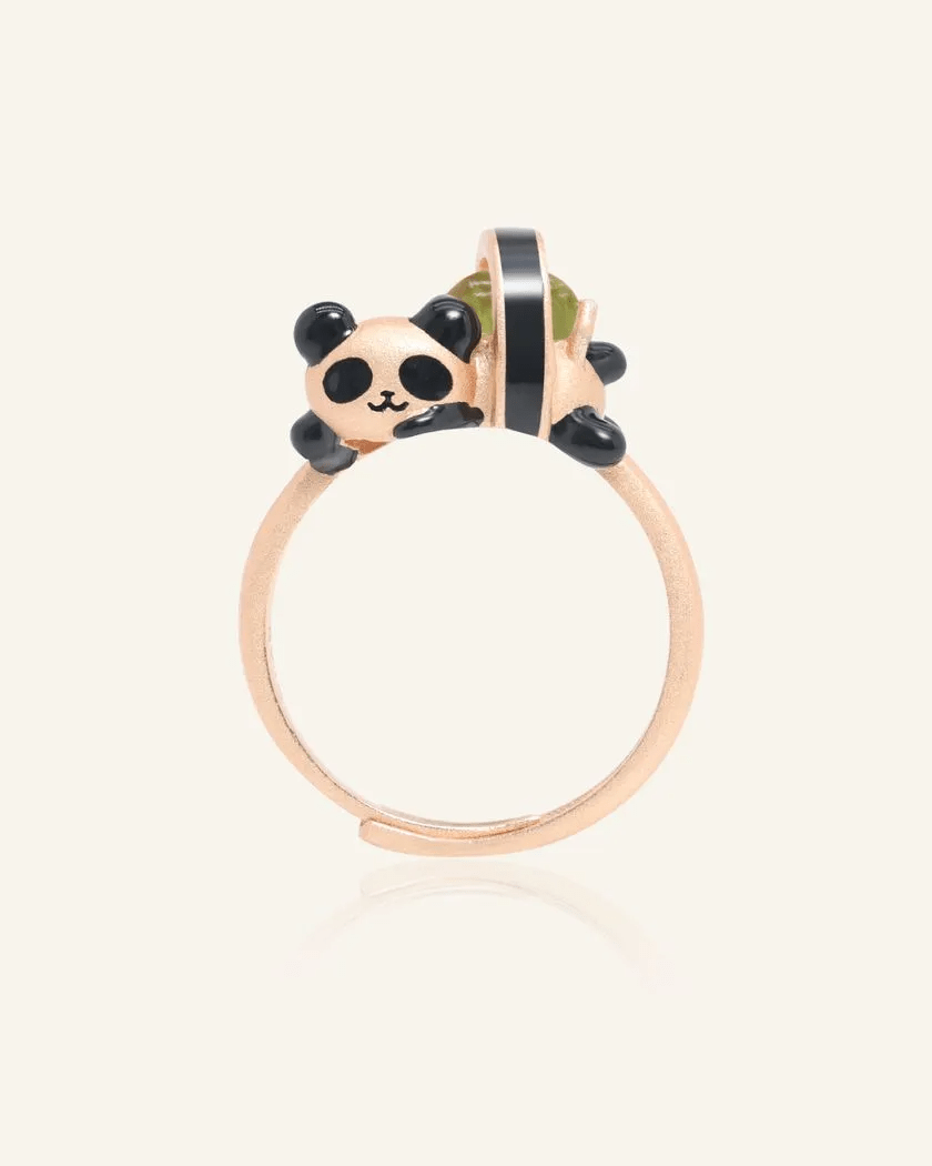 Panda Sushi Roll Ring (Peridot) - Love Estella