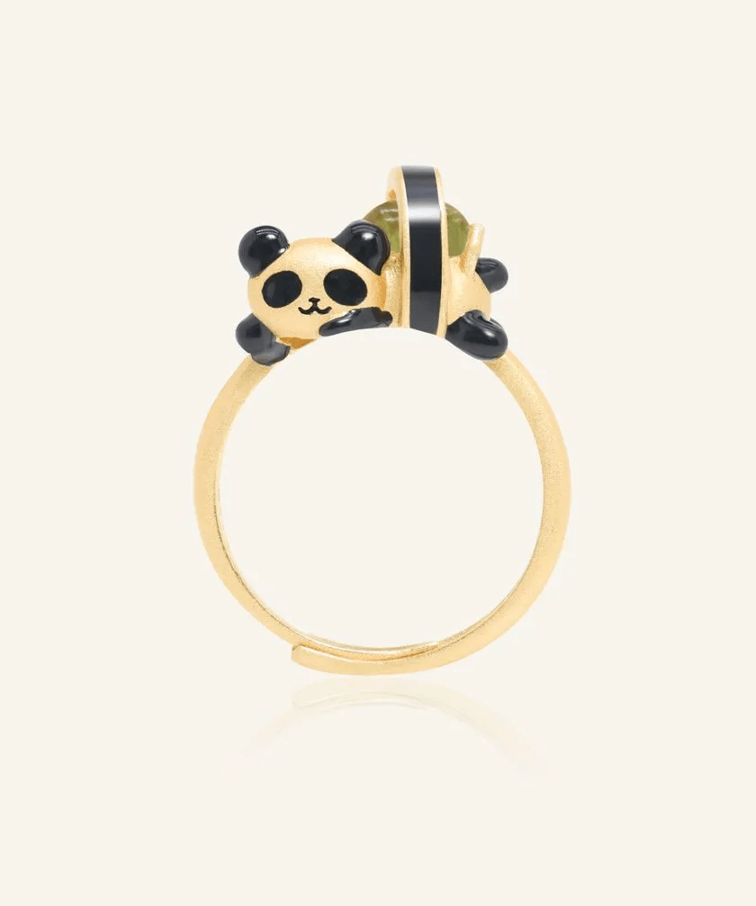 Panda Sushi Roll Ring (Peridot) - Love Estella