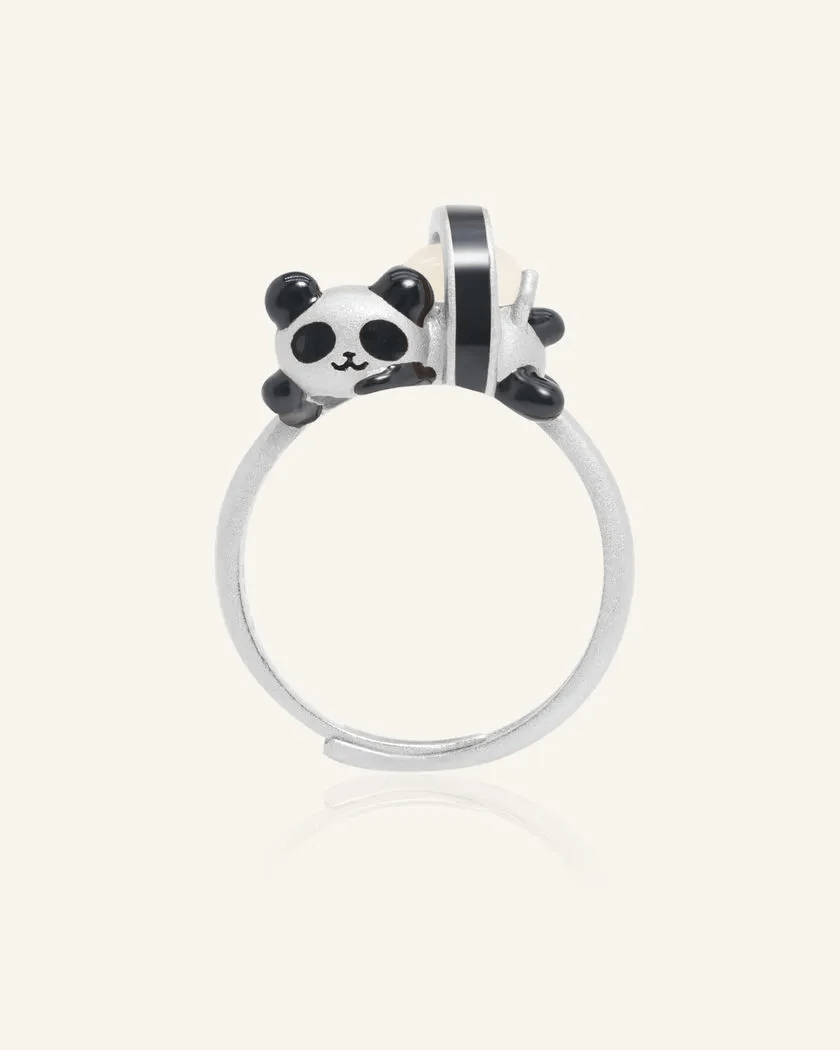 Panda Sushi Roll Ring (White Jade) - Love Estella