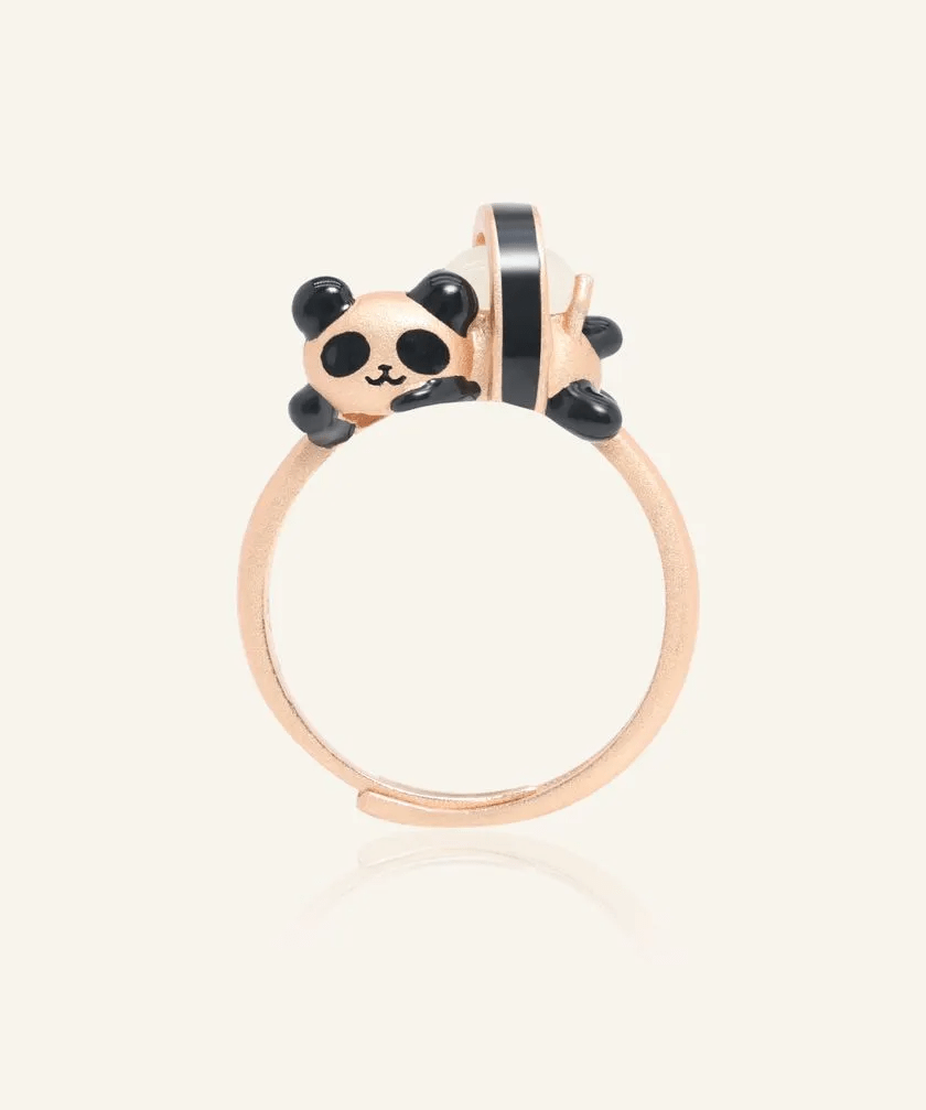 Panda Sushi Roll Ring (White Jade) - Love Estella