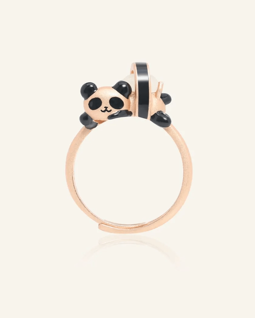Panda Sushi Roll Ring (White Jade) - Love Estella