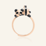 Panda Sushi Roll Ring (White Jade) - Love Estella