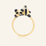 Panda Sushi Roll Ring (White Jade) - Love Estella
