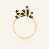 Panda Sushi Roll Ring (White Jade) - Love Estella