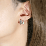 Pastel Moissanite Cluster Huggies - Love Estella