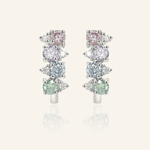 Pastel Moissanite Cluster Huggies - Love Estella