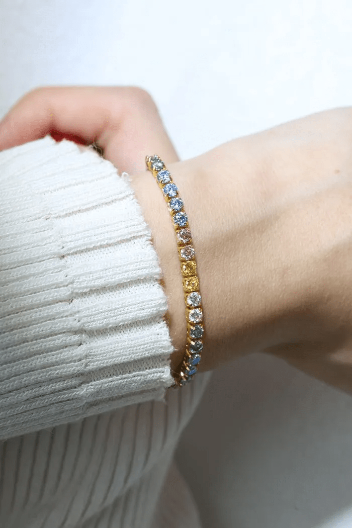 Pastel Moissanite Tennis Bracelet - Love Estella
